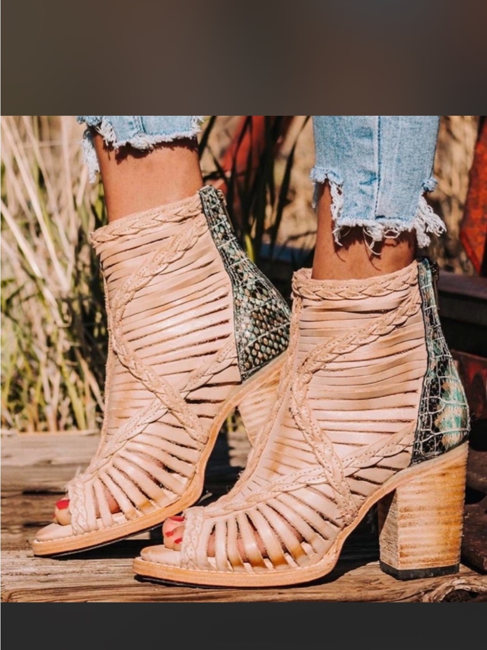 Freebird by Steven Bella booties Multi Color Snake 6
